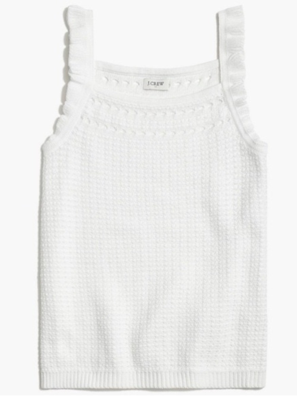 J.Crew | Knit Ruffle Tank Top - Picture 2 of 6